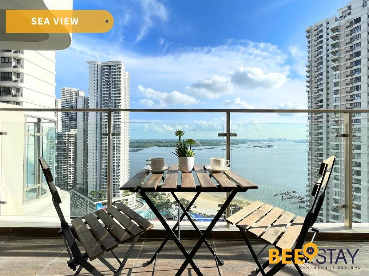 דירות ג'והור בהרו Jb Seaview With Balcony Country Garden Danga Bay For 6 Pax 0*,